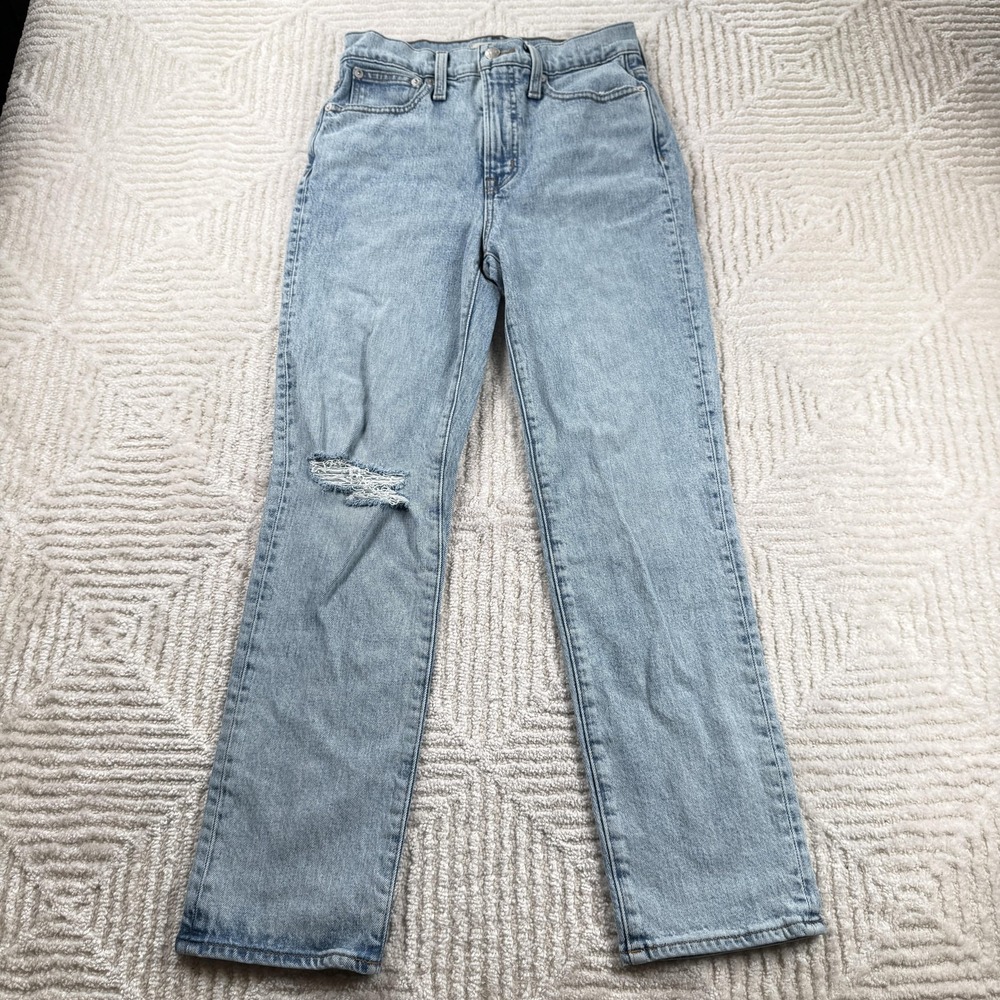 Madewell Jeans Womens 25 The Perfect Vintage Crop Jean Light Wash Distressed